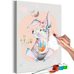 Obraz do samodzielnego malowania - Kolorowy królik