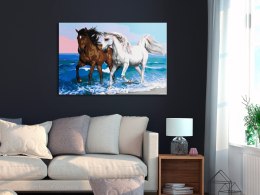 Obraz do samodzielnego malowania - Konie nad morzem