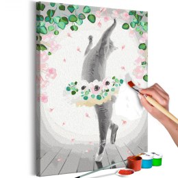 Obraz do samodzielnego malowania - Kot baletnica