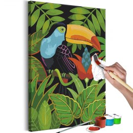 Obraz do samodzielnego malowania - Piękny tukan