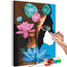 Obraz do samodzielnego malowania - Kobieta lotosu