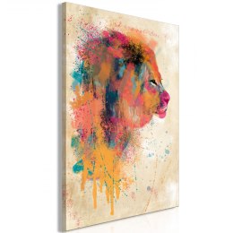 Obraz - Akwarelowy lew (1-częściowy) pionowy