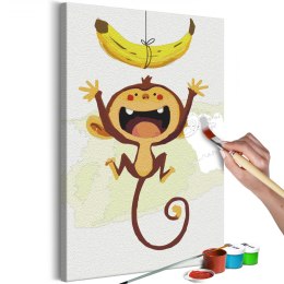 Obraz do samodzielnego malowania - Głodna małpka