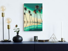Obraz do samodzielnego malowania - Turkusowe palmy