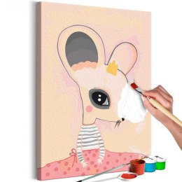 Obraz do samodzielnego malowania - Zawstydzona myszka
