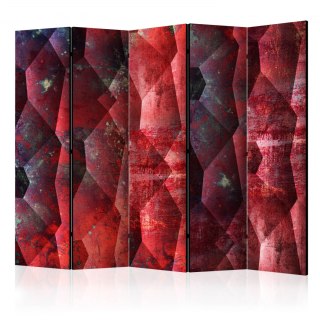 Parawan 5-częściowy - Purpurowy relief II