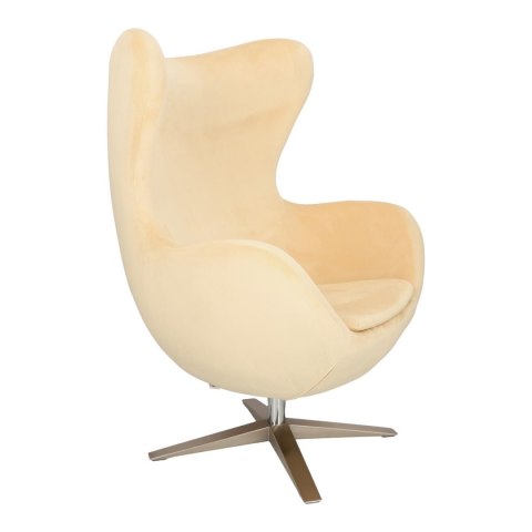 FOTEL EGG, JAJO, VELVET, BEŻOWY, METALOWA NOGA FOTEL EGG, JAJO, VELVET, BEŻOWY, METALOWA NOGA