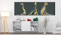 Obraz - Kolorowe żyrafy