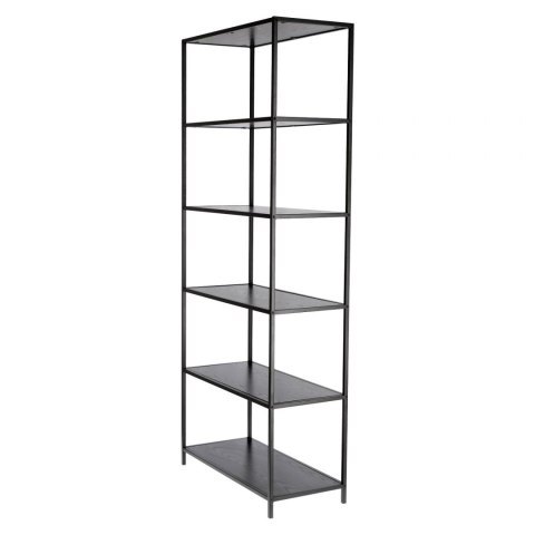 Regał Seaford IV Czarny, METALOWY, LOFT, 6 półek Regał Seaford IV Czarny, METALOWY, LOFT, 6 półek