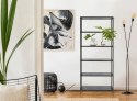 Regał Seaford IV Czarny, METALOWY, LOFT, 6 półek