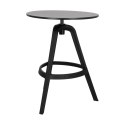 CZARNY STOLIK LOFT 60 cm, OKRĄGŁY, 3 NOGI, SALON