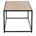 Stolik DENMARK Dąb prostokątny, metal, 100 x 50 cm