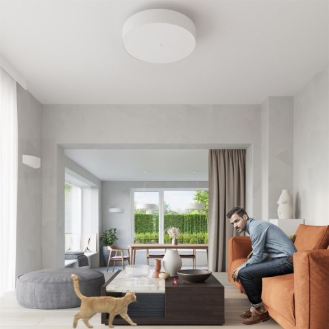 NOWOCZESNY BIAŁY PLAFON, OKRĄGŁY, 70 cm, 6 x E27 NOWOCZESNY BIAŁY PLAFON, OKRĄGŁY, 70 cm, 6 x E27