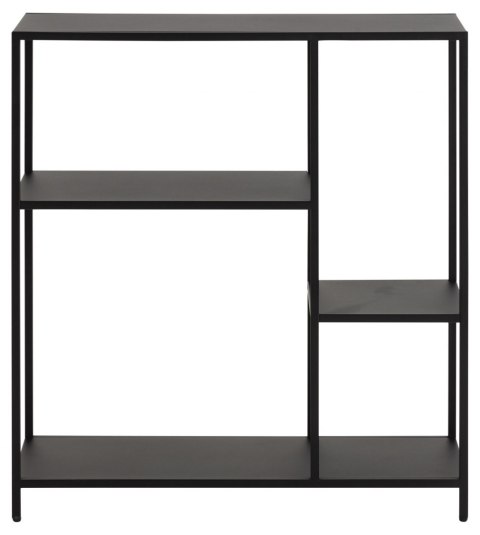 CZARNY METALOWY REGAŁ DO POKOJU, LOFT, 4 PÓŁKI, 80 CM, INDUSTRIALNY CZARNY METALOWY REGAŁ DO POKOJU, LOFT, 4 PÓŁKI, 80 CM, INDUSTRIALNY
