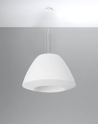 ŻYRANDOL BIAŁY AUREA, LAMPA WISZĄCA, 3XE27, 60CM, DO SALONU, NOWOCZESNY