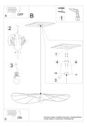 Lampa wisząca ESKOLA 70 czarna