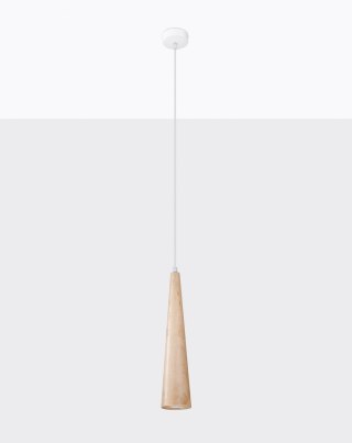 LAMPA WISZĄCA NORDIC DREWNIANA, GU10, STYL SCANDI, JAPANDI, SALON, BOHO