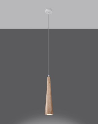 LAMPA WISZĄCA NORDIC DREWNIANA, GU10, STYL SCANDI, JAPANDI, SALON, BOHO