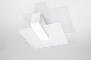 PLAFON LUMENIS, LAMPA SUFITOWA, BIAŁA, DREWNO, SZKŁO, 2XE27, LOFT, SALON