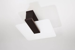 PLAFON, LAMPA SUFITOWA LUMENIS, WENGE, DREWNO, SZKŁO, E27, NOWOCZESNA, LOFT