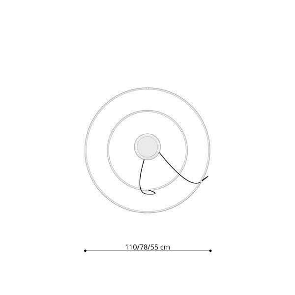 Żyrandol RIO 2 55/78 czarny LED 3000K Żyrandol RIO 2 55/78 czarny LED 3000K