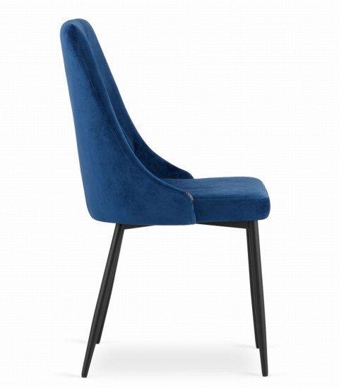 ZESTAW 4x TAPICEROWANE NIEBIESKIE KRZESŁO GLAMOUR ZESTAW 4x TAPICEROWANE NIEBIESKIE KRZESŁO GLAMOUR