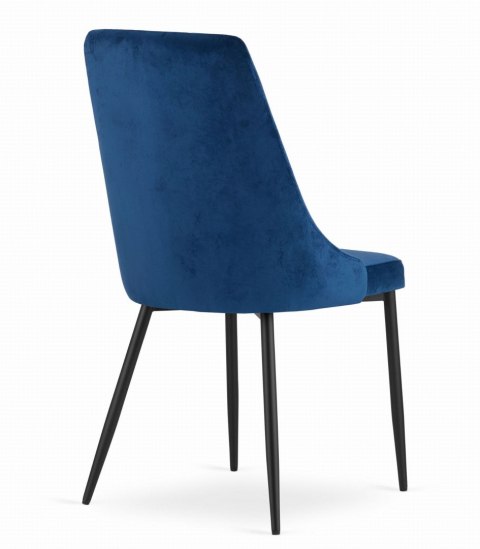 ZESTAW 4x TAPICEROWANE NIEBIESKIE KRZESŁO GLAMOUR ZESTAW 4x TAPICEROWANE NIEBIESKIE KRZESŁO GLAMOUR