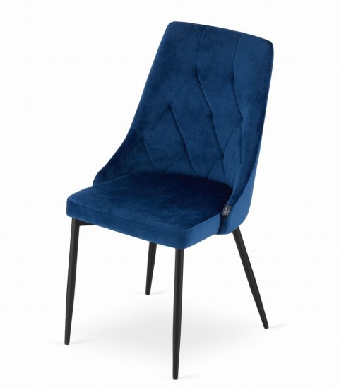 ZESTAW 4x TAPICEROWANE NIEBIESKIE KRZESŁO GLAMOUR ZESTAW 4x TAPICEROWANE NIEBIESKIE KRZESŁO GLAMOUR