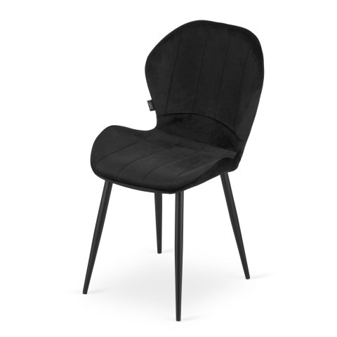 ZESTAW 4x TAPICEROWANE CZARNE KRZESŁO, WELUR, LOFT ZESTAW 4x TAPICEROWANE CZARNE KRZESŁO, WELUR, LOFT