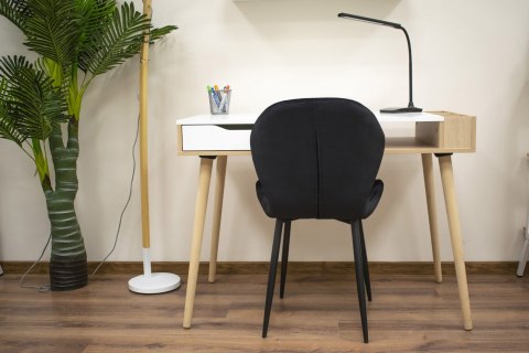 ZESTAW 4x TAPICEROWANE CZARNE KRZESŁO, WELUR, LOFT ZESTAW 4x TAPICEROWANE CZARNE KRZESŁO, WELUR, LOFT
