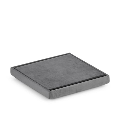 PUFA SKŁADANA M - 30x30x30CM AKSAMIT SZARA PUFA SKŁADANA M - 30x30x30CM AKSAMIT SZARA