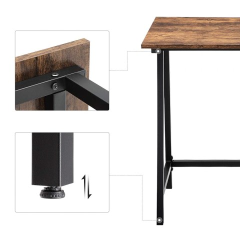 BIURKO LOFT, CZARNE, METALOWE, ORZECH, PROSTE, WYTRZYMAŁE, DO POKOJU 100 CM BIURKO LOFT, CZARNE, METALOWE, ORZECH, PROSTE, WYTRZYMAŁE, DO POKOJU 100 CM