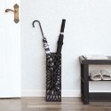AŻUROWY CZARNY STOJAK NA PARASOLE LOFT, METALOWY, 50 CM