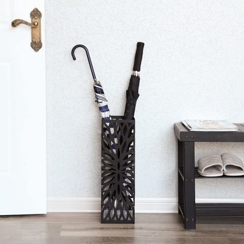 AŻUROWY CZARNY STOJAK NA PARASOLE LOFT, METALOWY, 50 CM AŻUROWY CZARNY STOJAK NA PARASOLE LOFT, METALOWY, 50 CM