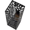 AŻUROWY CZARNY STOJAK NA PARASOLE LOFT, METALOWY, 50 CM