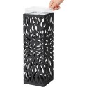 AŻUROWY CZARNY STOJAK NA PARASOLE LOFT, METALOWY, 50 CM