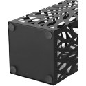 AŻUROWY CZARNY STOJAK NA PARASOLE LOFT, METALOWY, 50 CM