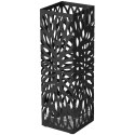 AŻUROWY CZARNY STOJAK NA PARASOLE LOFT, METALOWY, 50 CM