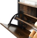SZAFKA NA BUTY LOFT, UCHYLNA, METAL, ORZECH 130x60