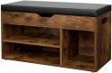SZAFKA NA BUTY Z SIEDZISKIEM, LOFT, ORZECH, 80 cm