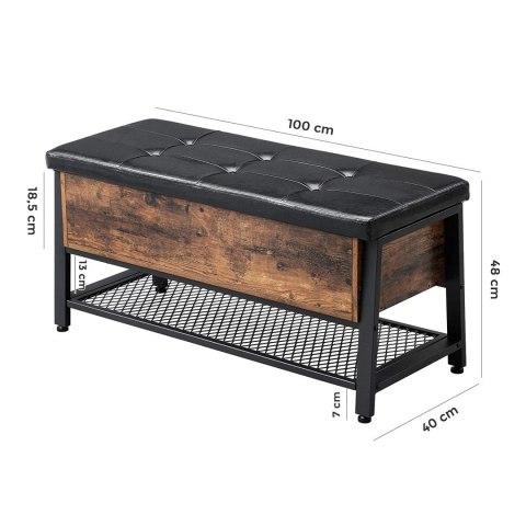 SZAFKA NA BUTY Z SIEDZISKIEM, LOFT, METAL, 100 cm SZAFKA NA BUTY Z SIEDZISKIEM, LOFT, METAL, 100 cm