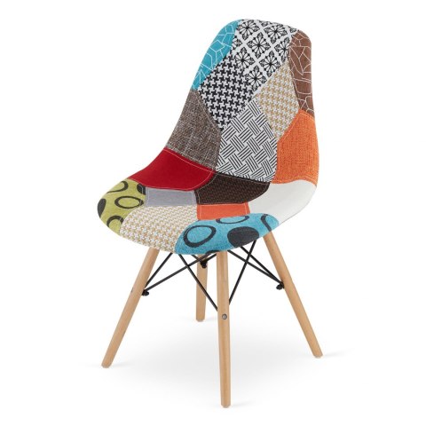ZESTAW 4x TAPICEROWANE KRZESŁO PATCHWORK, KOLOROWE ZESTAW 4x TAPICEROWANE KRZESŁO PATCHWORK, KOLOROWE