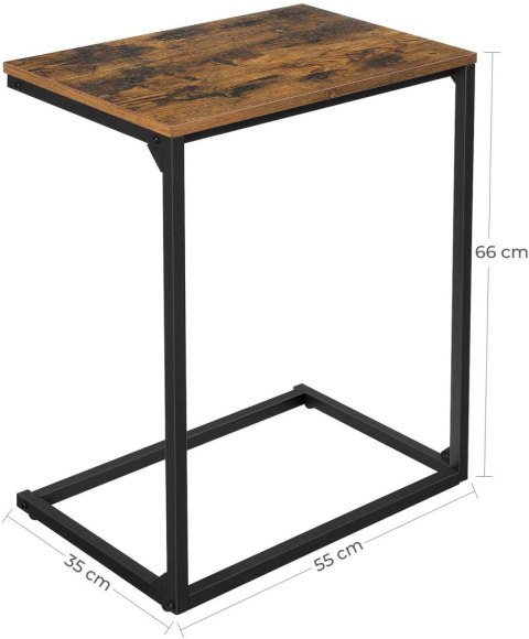 STOLIK BOCZNY LOFT, DO SALONU, CZARNY METAL, 55 cm STOLIK BOCZNY LOFT, DO SALONU, CZARNY METAL, 55 cm
