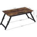 SKŁADANY STOLIK POD LAPTOPA LOFT, METAL, SOLIDNY