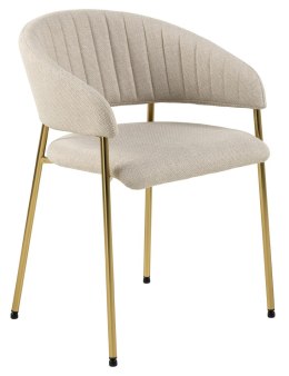 Krzesło Ann beżowe/złote