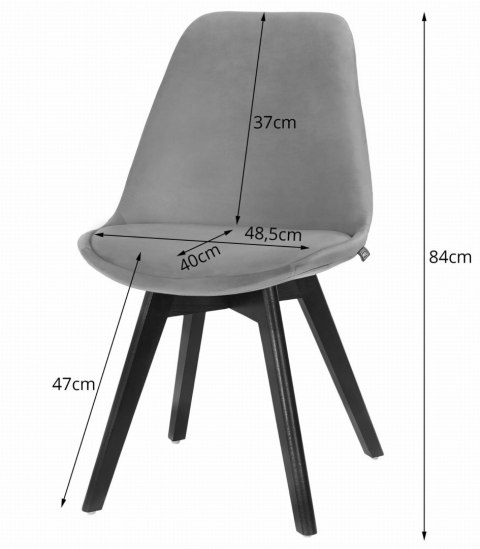 ZESTAW 4x TAPICEROWANE KRZESŁO, SZARO CZARNE, LOFT ZESTAW 4x TAPICEROWANE KRZESŁO, SZARO CZARNE, LOFT