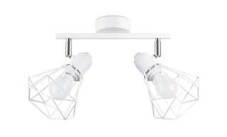 PLAFON LAMPA SUFITOWA BIAŁA VOLTIUM, LOFT, STALOWA, 2xE14, DO SALONU