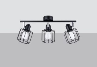 PLAFON LAMPA SUFITOWA FERROKA, CZARNA, LOFT, DRUCIANA, INDUSTRIALNA, 3xE14