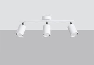 PLAFON LAMPA SUFITOWA CLARUS, BIAŁY, 3xGU10, LOFT, NOWOCZESNY, METALOWY