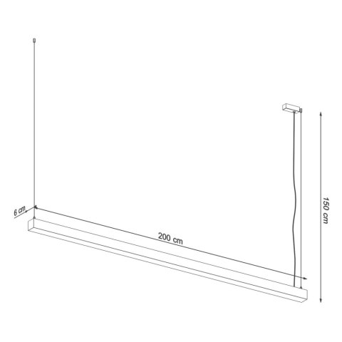 Lampa wisząca PINNE 200 szara 4000K Lampa wisząca PINNE 200 szara 4000K